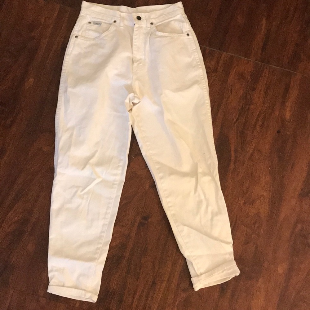 Vintage white 80s mom jean